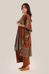 Multi-patterned patchwork jacquard coat